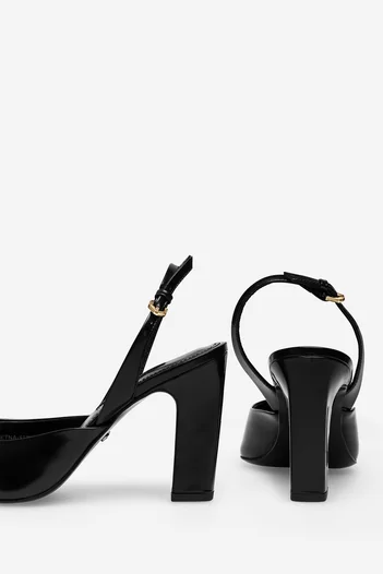 Black high heel sandal